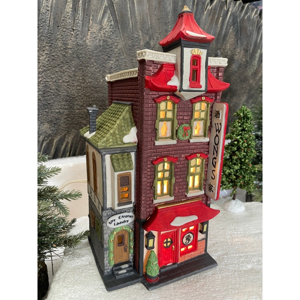 Dept 56 WONG'S IN CHINATOWN Christmas In The City Heritage Village 5537-9 CIC